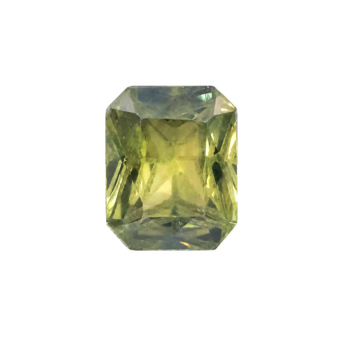 0.87ct natural green sapphire, octagon precision cut