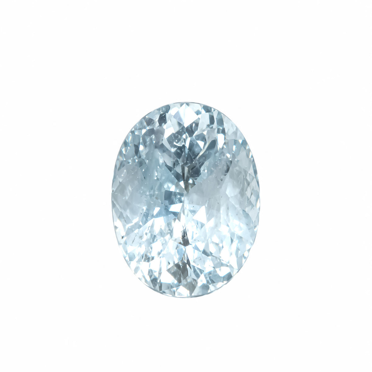 1.38ct natural blue aquamarine, oval mixed cut