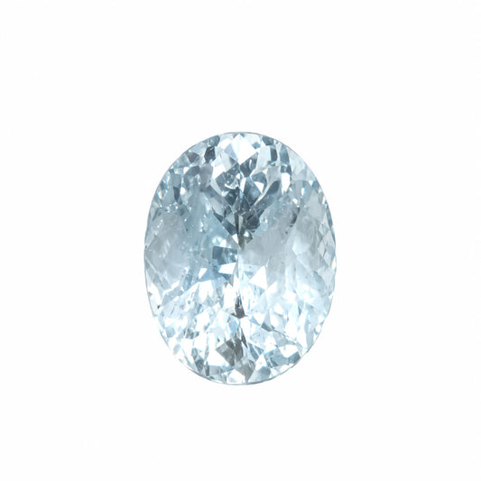 1.38ct natural blue aquamarine, oval mixed cut