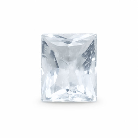 1.30ct natural light blue aquamarine, princess cut