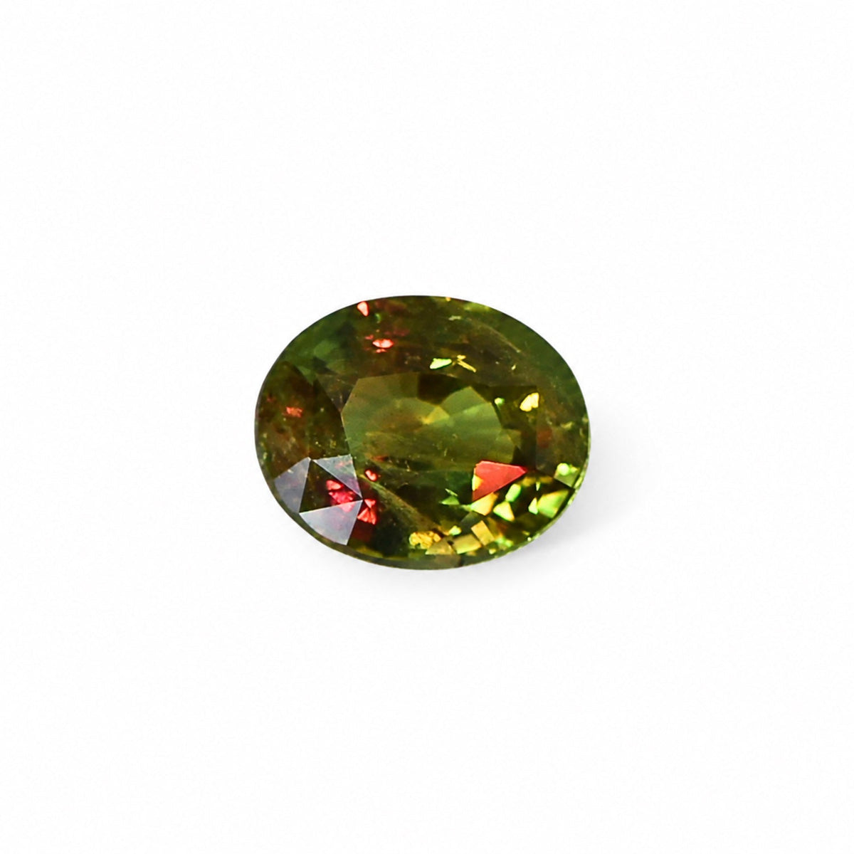 4.14 ct natural alexandrite, oval mixed cut chrysoberyl
