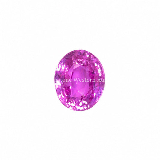 1.59 ct natural pink sapphire, oval cut loose gemstone