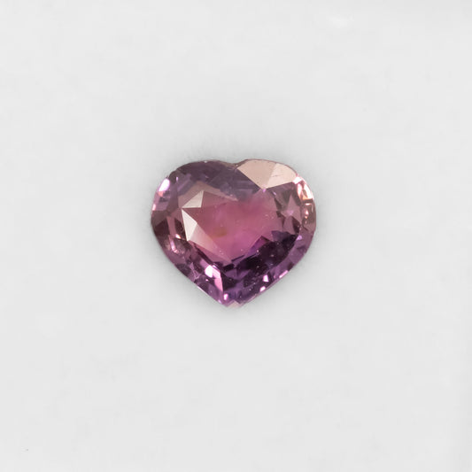 Front view of 1.03CT Natural Unheated Pink Sapphire – Heart Fancy Cut in white background