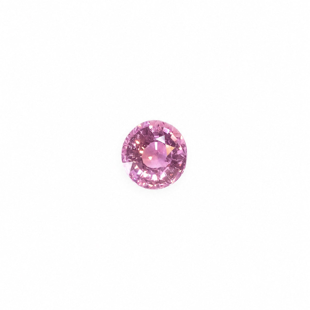 0.88 ct natural unheated pink sapphire, round cut