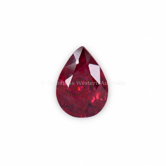 1.56 ct natural unheated ruby, pear cut loose gemstone