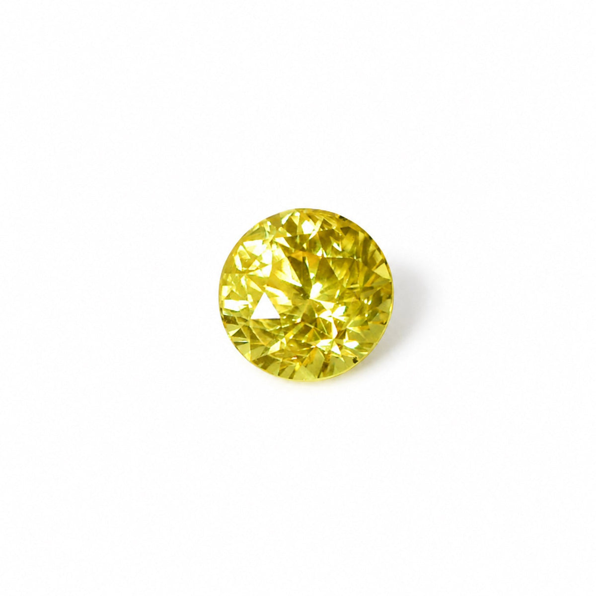 2.16 ct unheated yellow sapphire shown at an angle