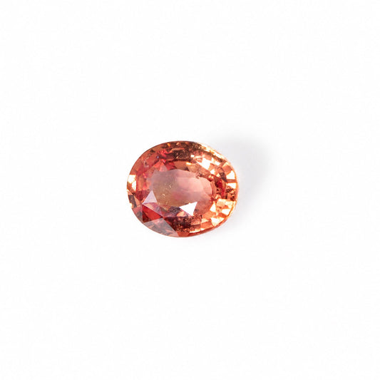 1.31 ct natural unheated padparadscha sapphire, oval cut