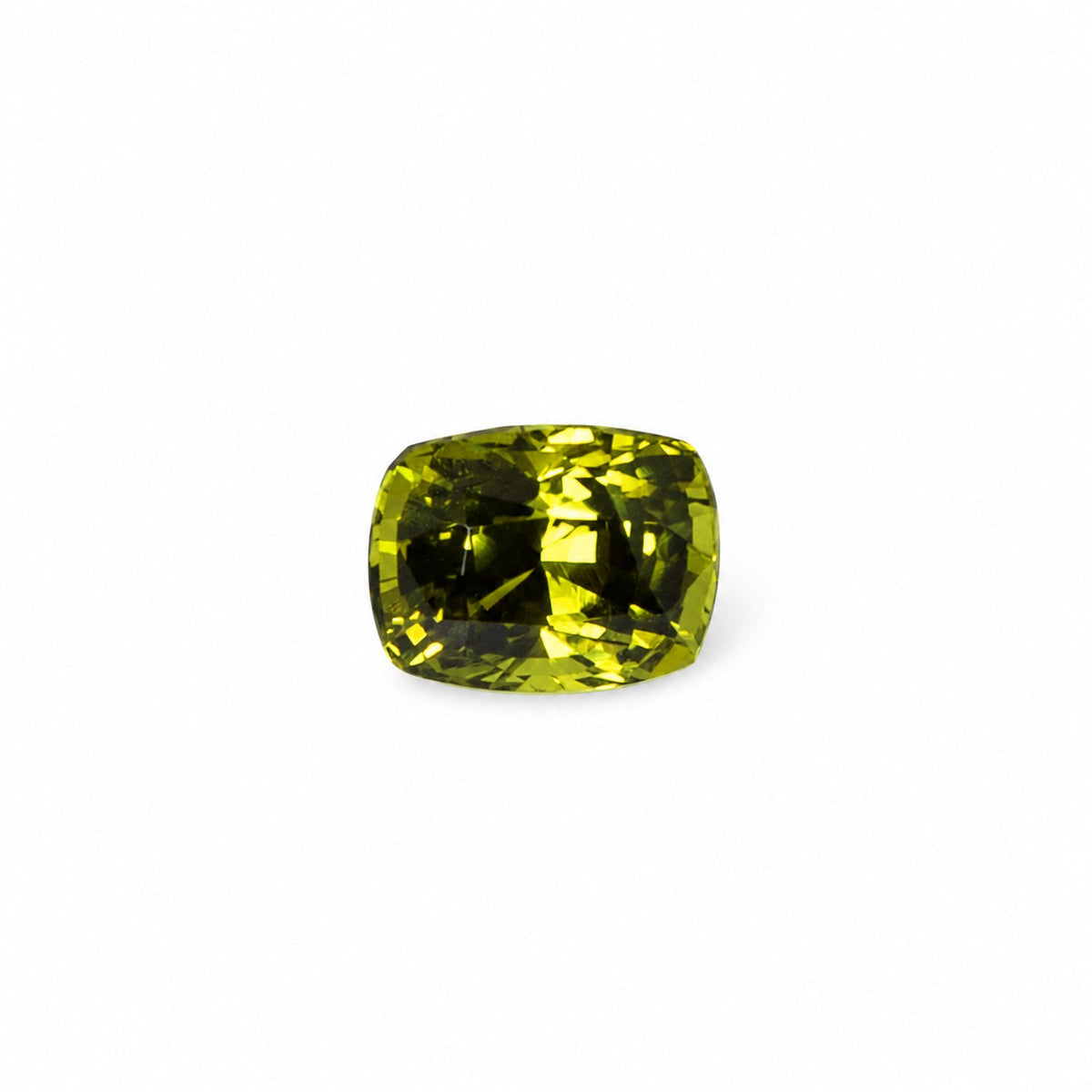 2.19 ct alexandrite showing its colour change under warm light