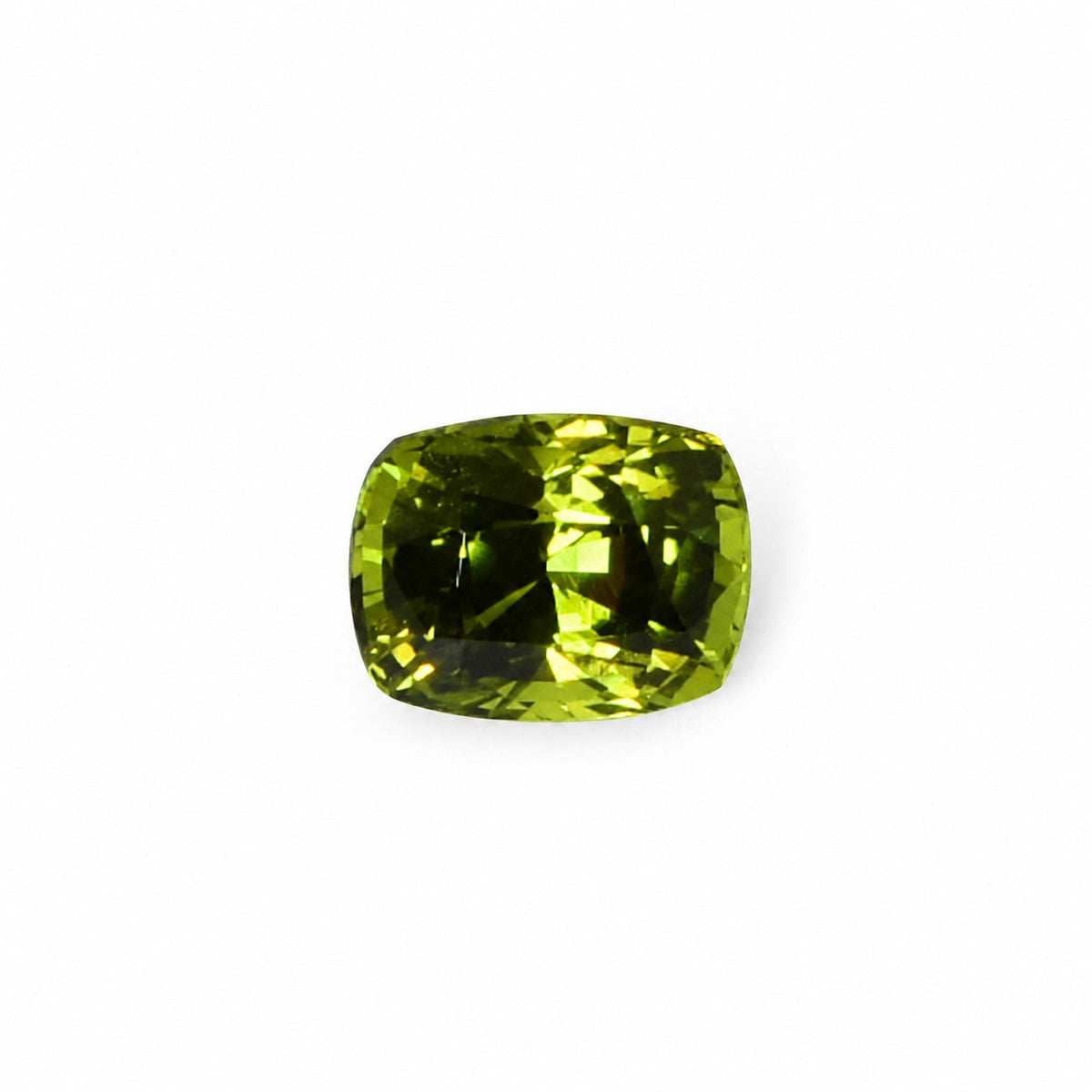 Side view of the 2.19 ct cushion cut natural alexandrite