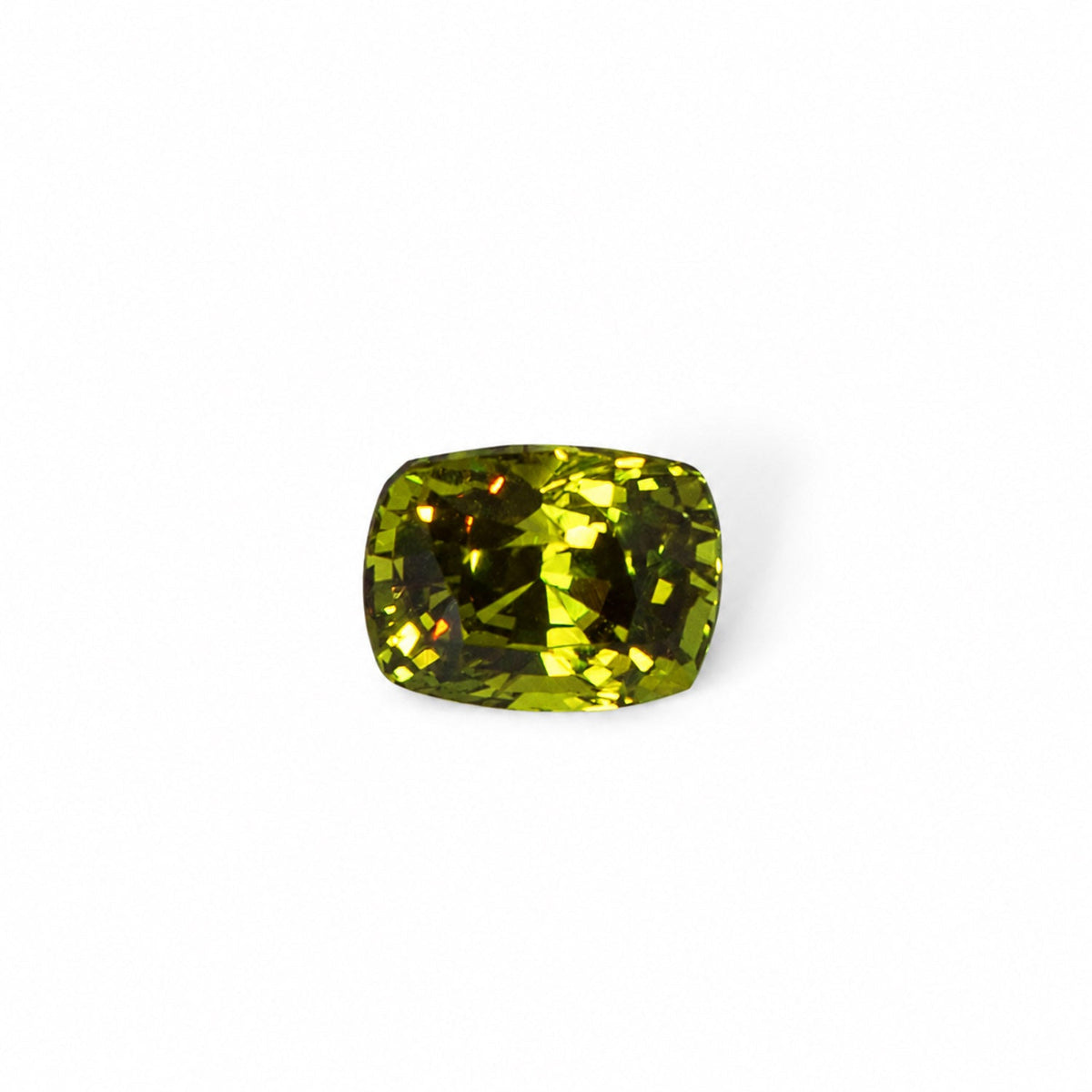 2.19 ct cushion cut alexandrite in daylight