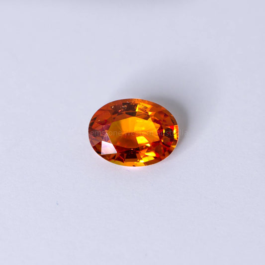 1.59 CT NATURAL PADPARADSCHA OVAL CUT UNHEATED SUNSET ORANGE