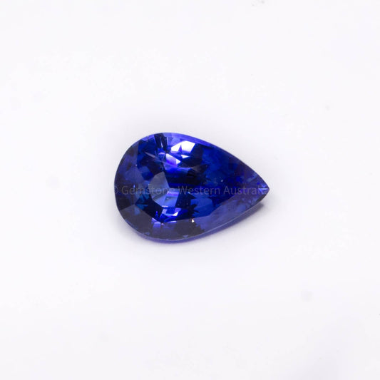 2.10 CT NATURAL  VIVID BLUE SAPPHIRE PEAR  CUT