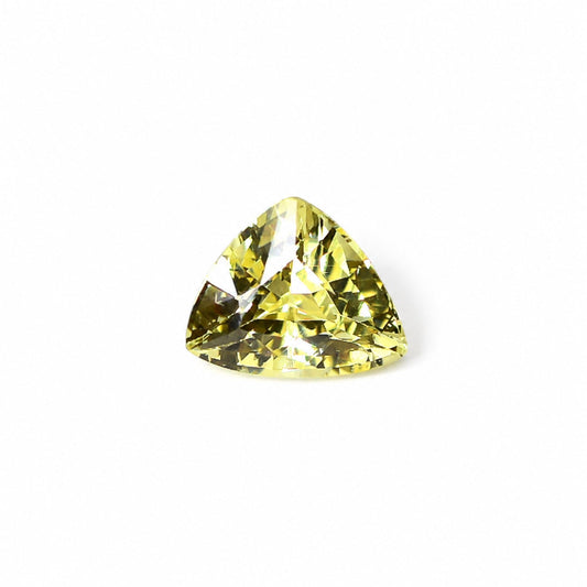 3.06 ct natural unheated yellow sapphire, trillion mixed cut