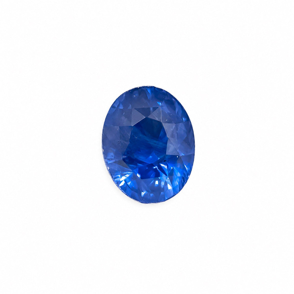 2.04 ct natural unheated vivid blue sapphire, oval mixed cut