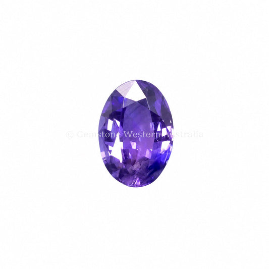 0.98 ct natural violetish blue sapphire, oval mixed cut