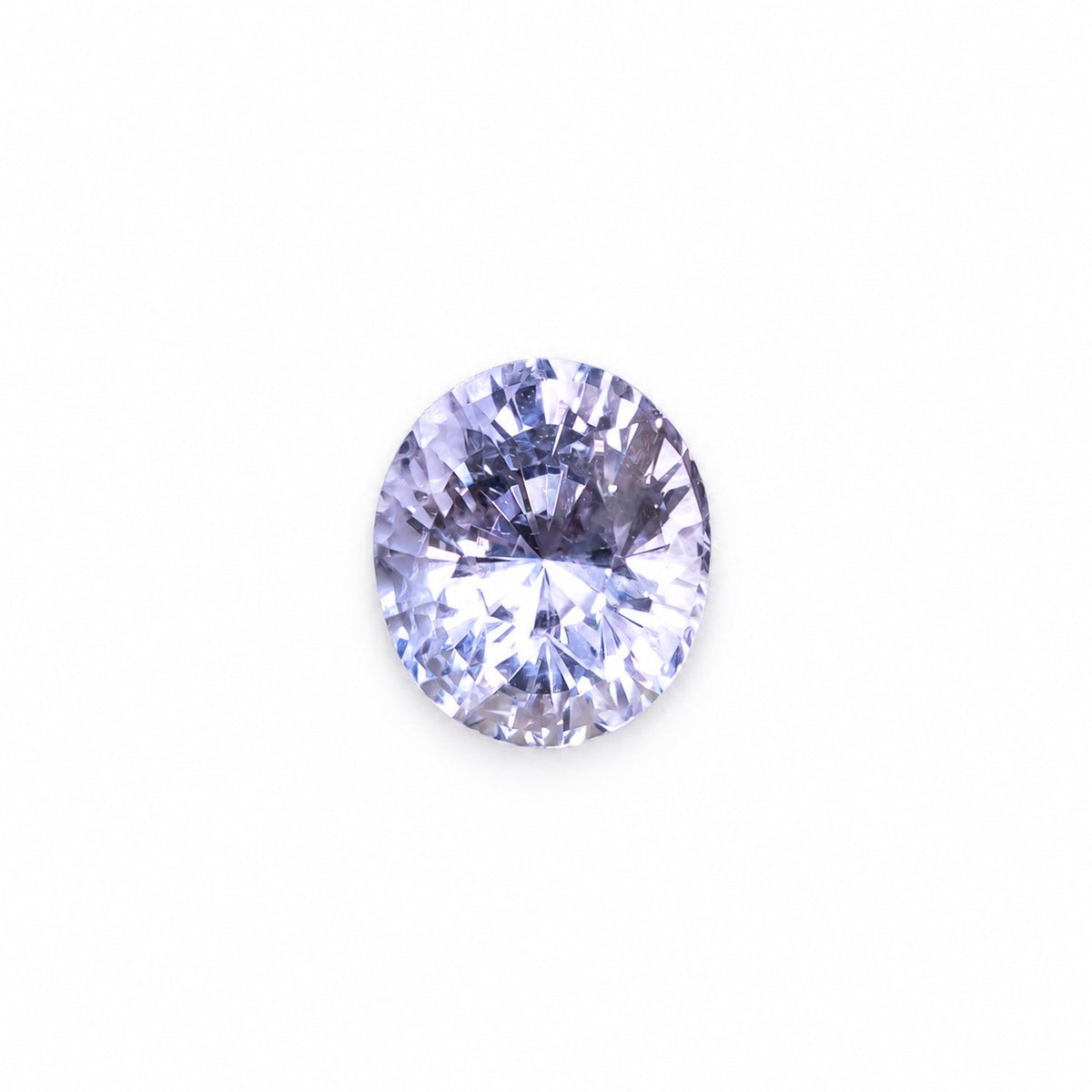 1.65 ct natural unheated light violet sapphire, oval mixed cut