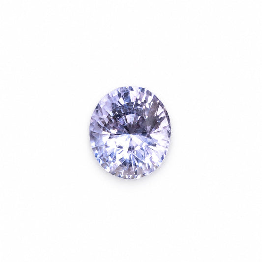 1.65 ct natural unheated light violet sapphire, oval mixed cut