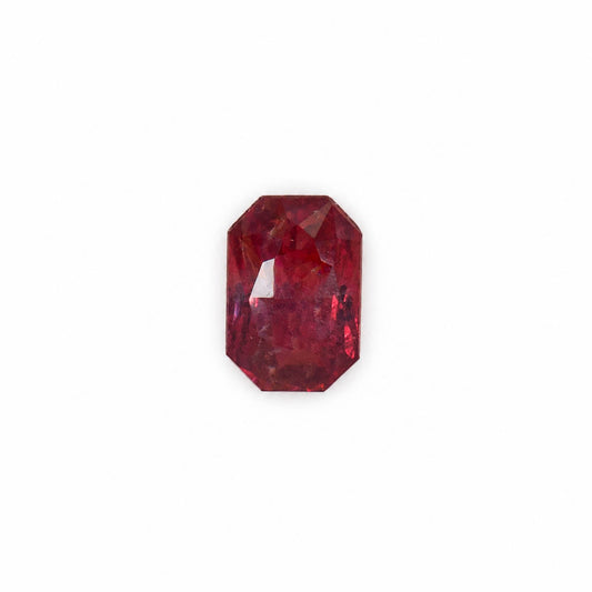 1.07 ct natural unheated ruby, radiant mixed cut
