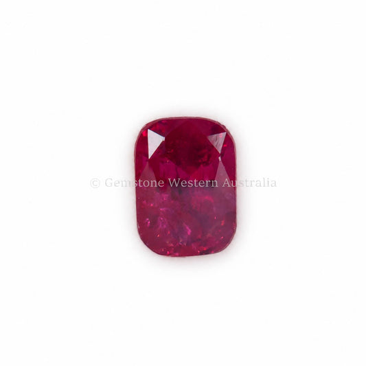 1.53 ct natural unheated ruby, rectangular cushion cut