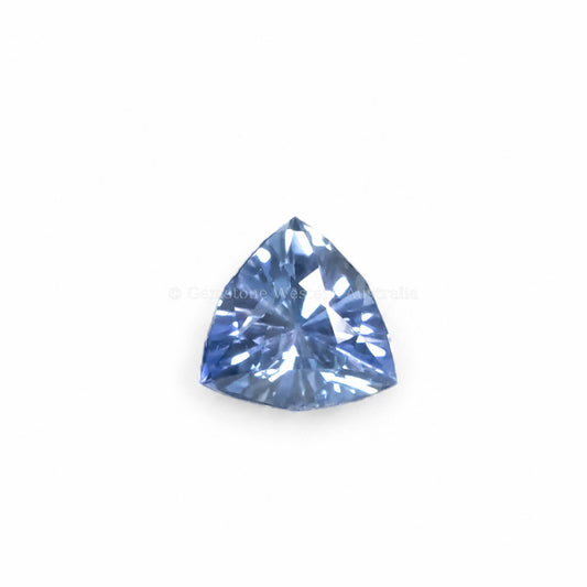 1.17 ct natural unheated blue sapphire, trillion cut