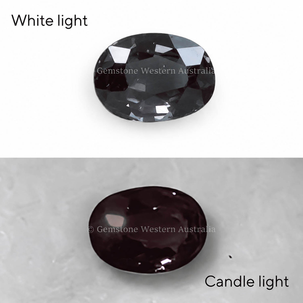 0.75 ct natural alexandrite, oval cut chrysoberyl