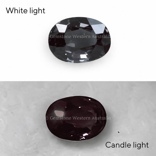 0.75 ct natural alexandrite, oval cut chrysoberyl