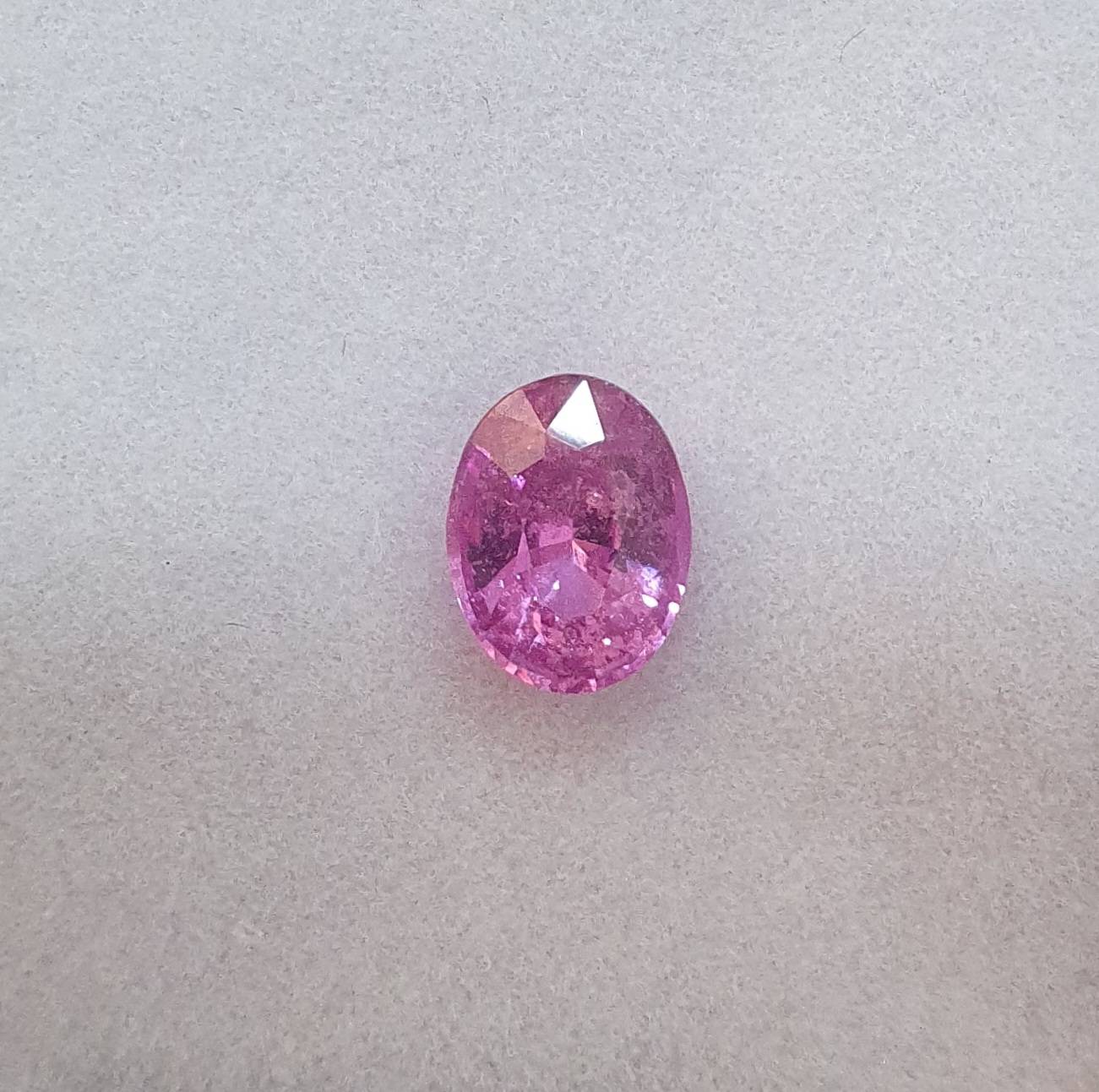 1.01 Ct Natural Pink Sapphire Loose Gemstone Oval Cut