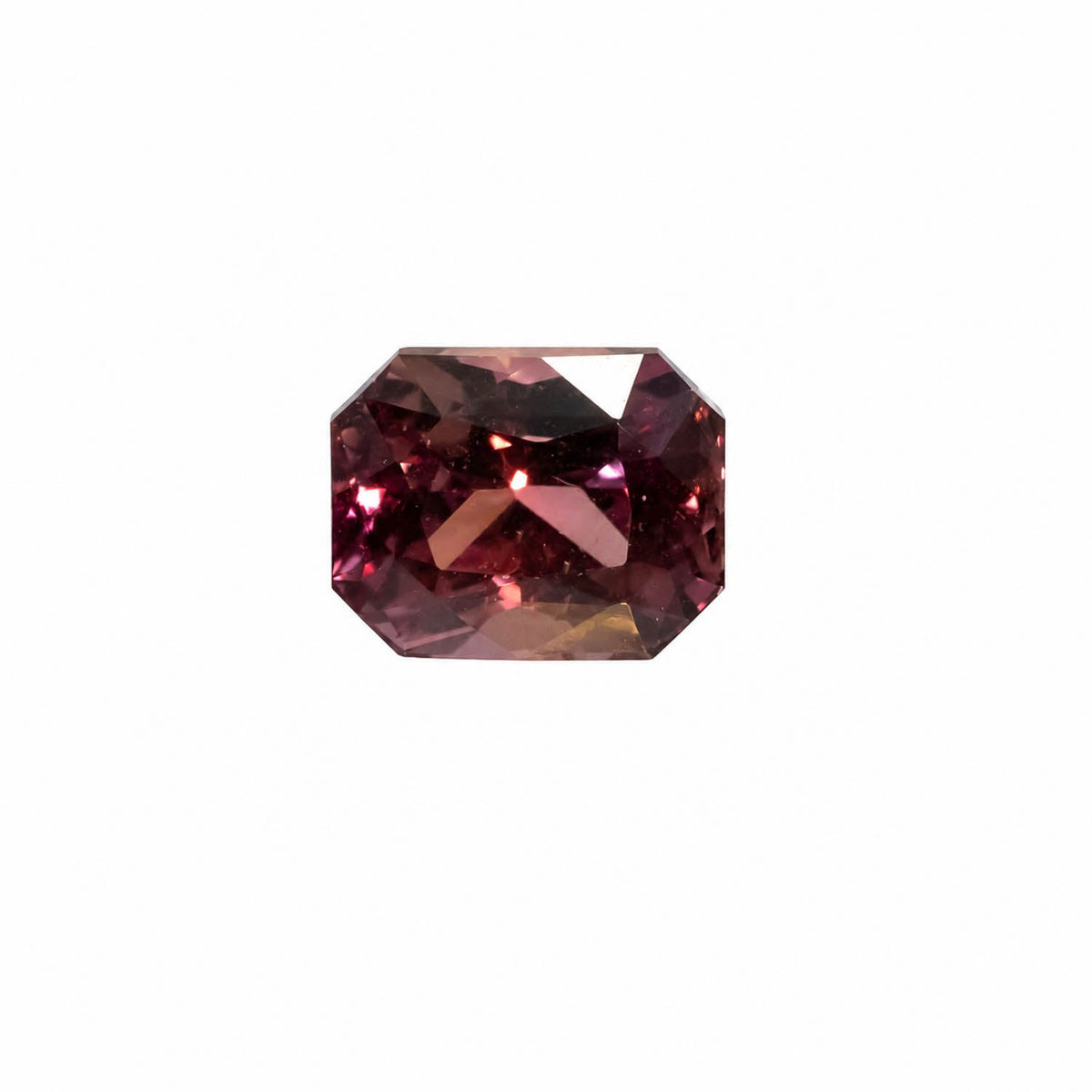 1.58 ct natural unheated brown sapphire, radiant mixed cut