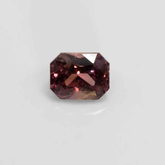 Front view of 1.58CT Natural Unheated Brown Sapphire – Radiant Mixed Cut in white background