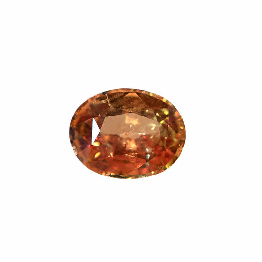 1.78 ct unheated natural sunset padparadscha sapphire, oval mixed cut, certified