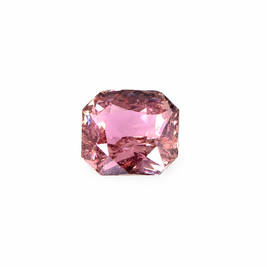 2.29 ct unheated natural padparadscha sapphire, radiant mixed cut, certified
