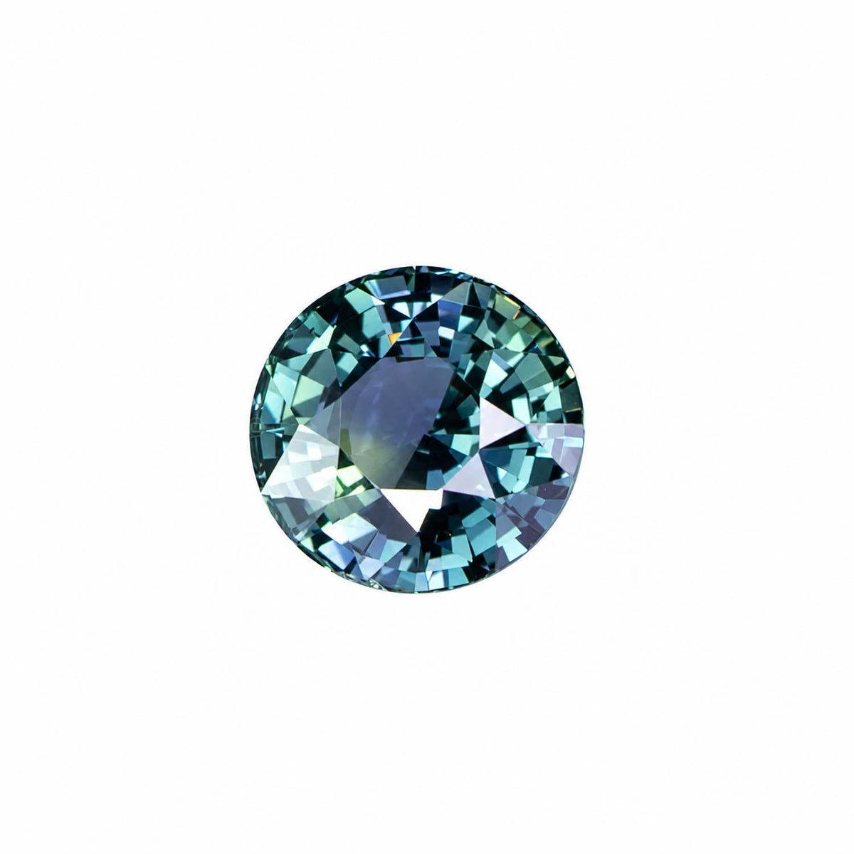 1.46 ct unheated natural teal sapphire, certified