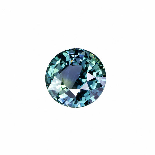 1.46 ct unheated natural teal sapphire, certified