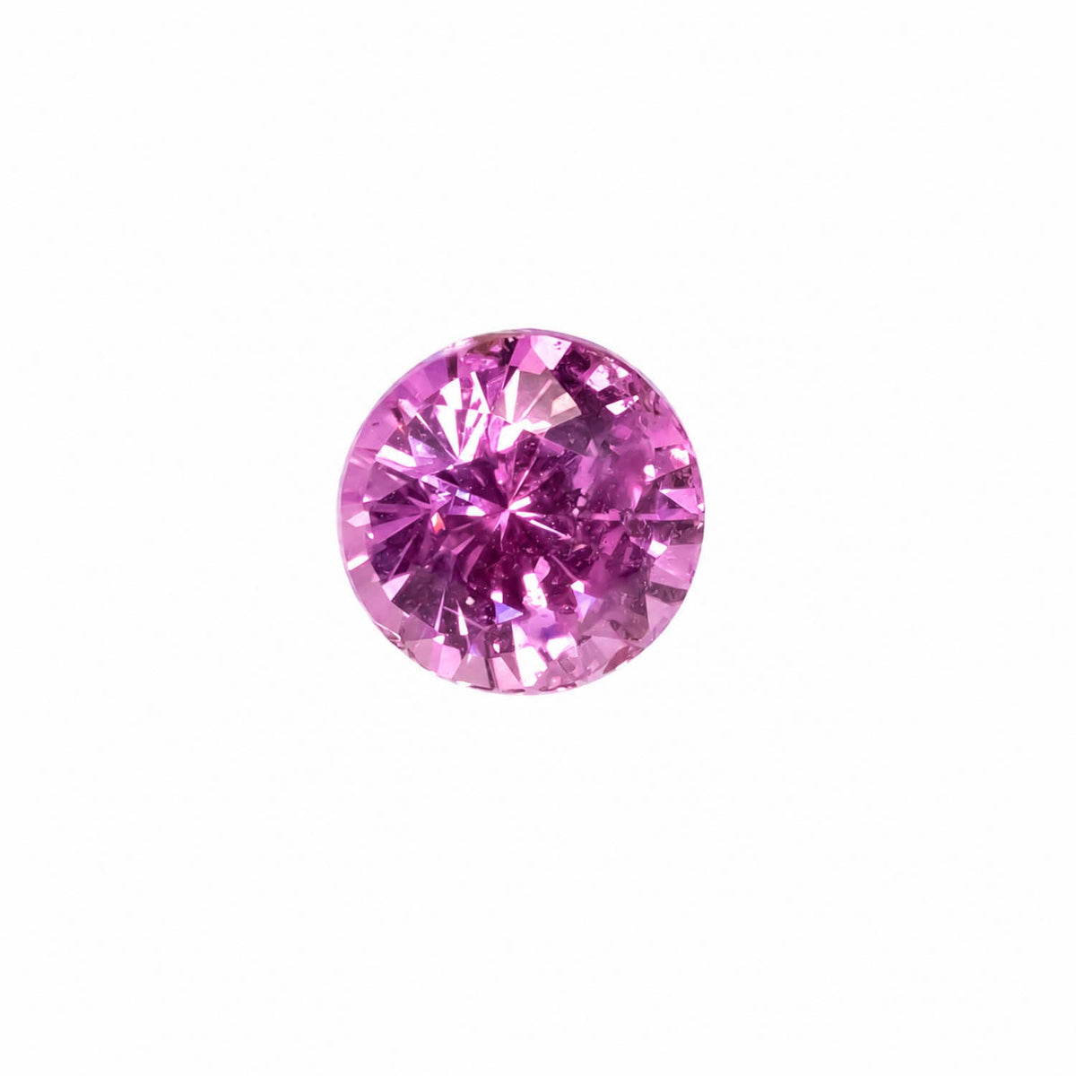 1.32 ct natural unheated vivid pink sapphire, round mixed cut