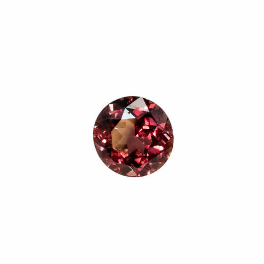 1.89 ct natural unheated colour change brown-red sapphire, round mixed cut