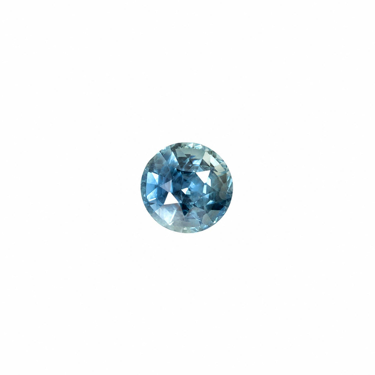 2.03 ct natural unheated green sapphire, faceted round mixed cut