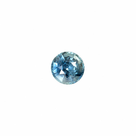 2.03 ct natural unheated green sapphire, faceted round mixed cut