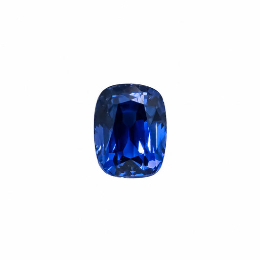 1.64 ct natural unheated vivid royal blue sapphire, rectangular cushion cut
