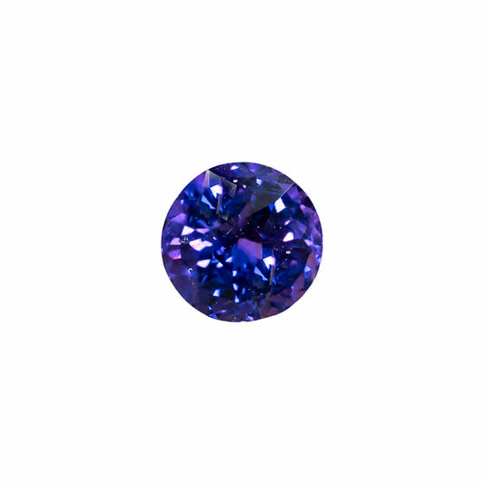 1.01 ct natural unheated vivid violet sapphire, round mixed cut