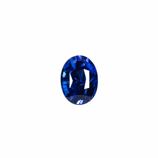 1.53 ct natural heated blue sapphire, oval cut loose gemstone