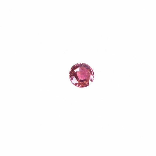 1.34 ct unheated natural padparadscha sapphire, round mixed cut, certified