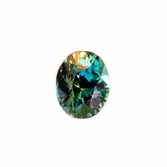 1.79 ct unheated natural teal blue green sapphire, certified