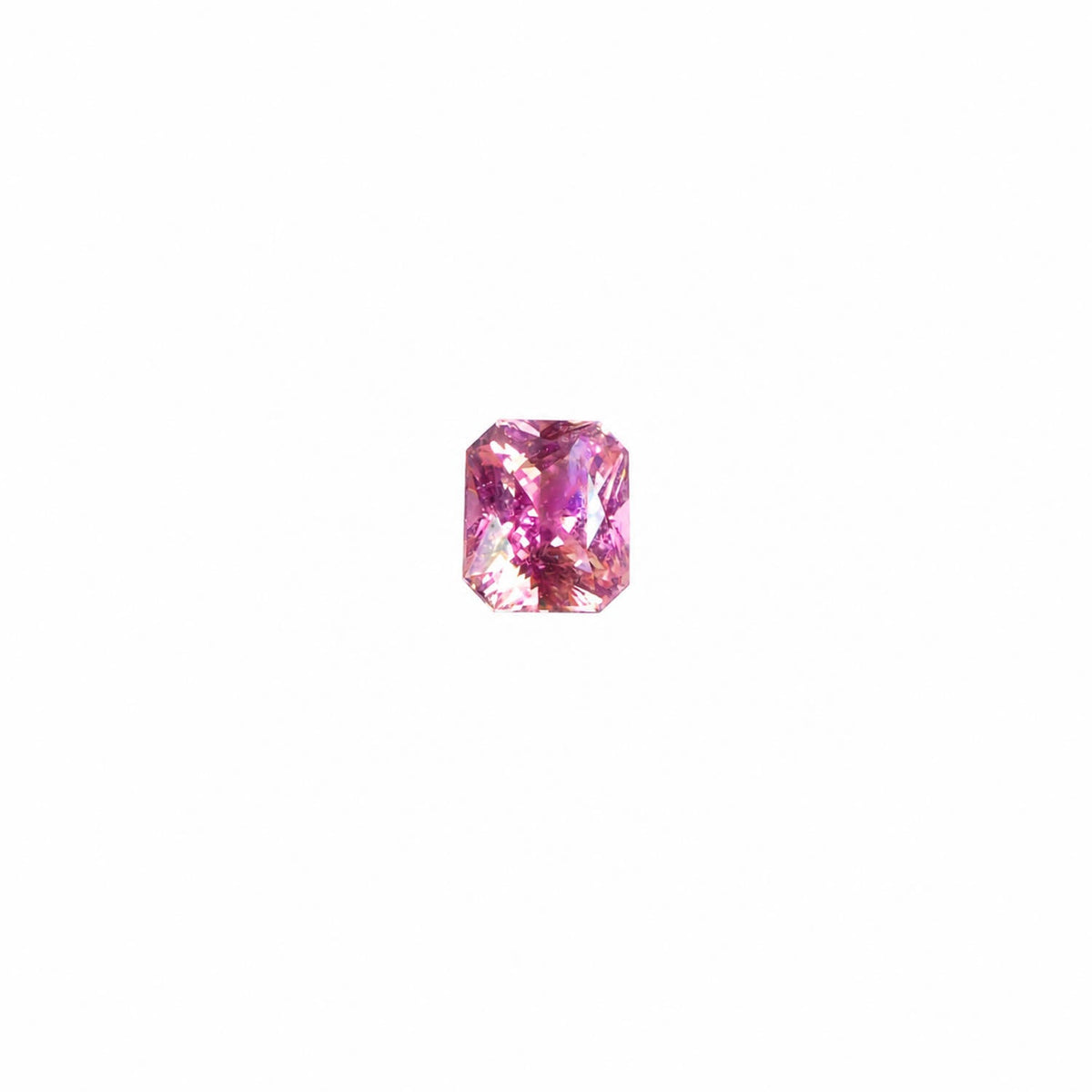 2.53 ct unheated natural padparadscha sapphire, radiant mixed cut, certified