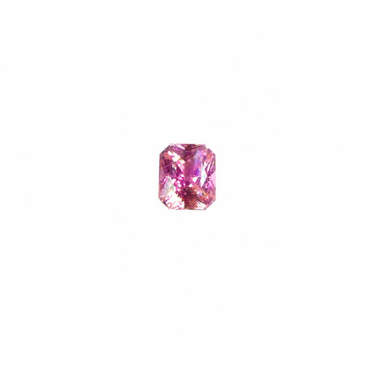 2.53 ct unheated natural padparadscha sapphire, radiant mixed cut, certified