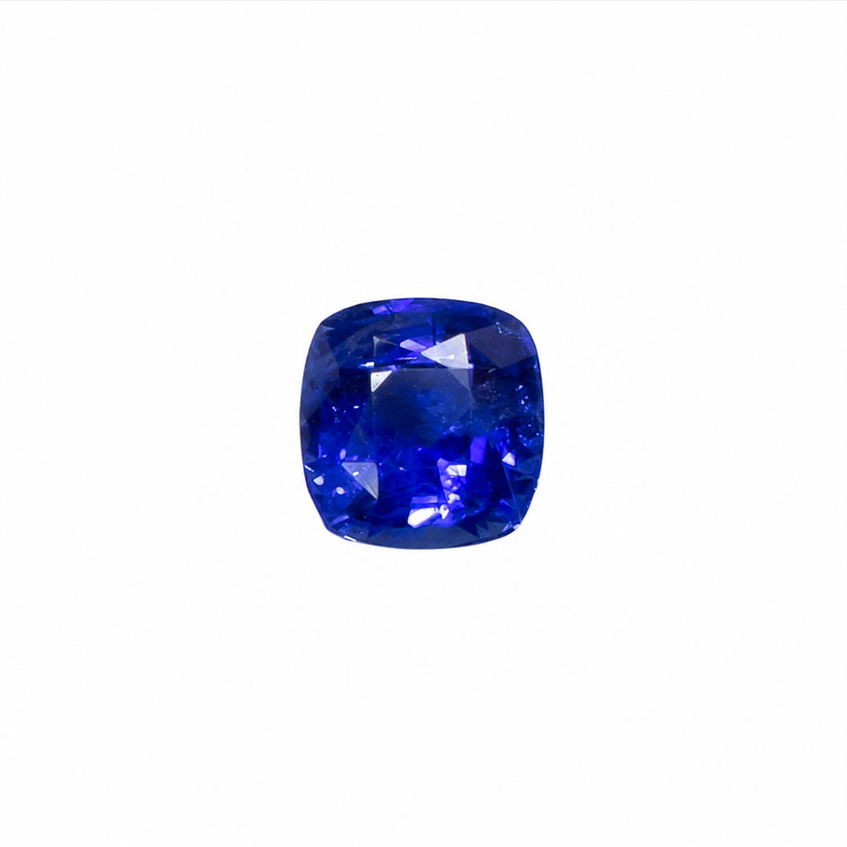 1.56 ct natural intense cornflower blue sapphire, cushion cut