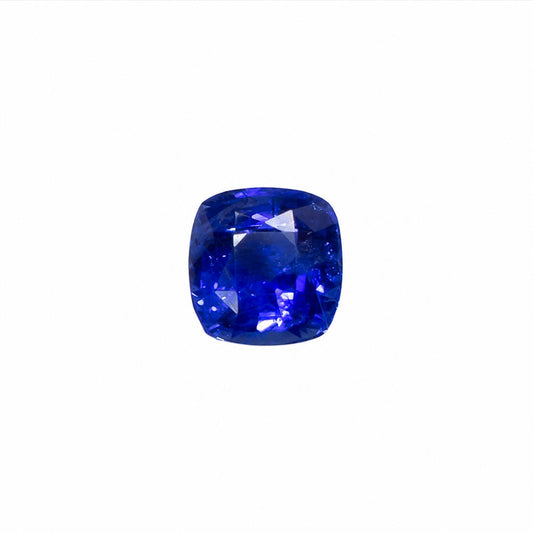 1.56 ct natural intense cornflower blue sapphire, cushion cut