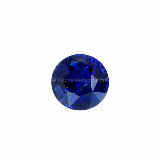 2.26 ct natural royal blue sapphire, round cut loose gemstone