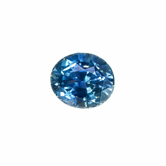 4.06 ct unheated natural teal bluish green sapphire, certified