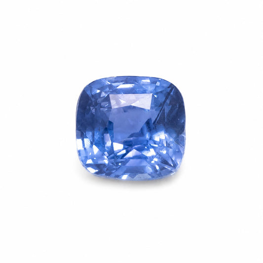 front view of 2.08CT Natural Unheated Sri Lankan Blue Sapphire in a white background