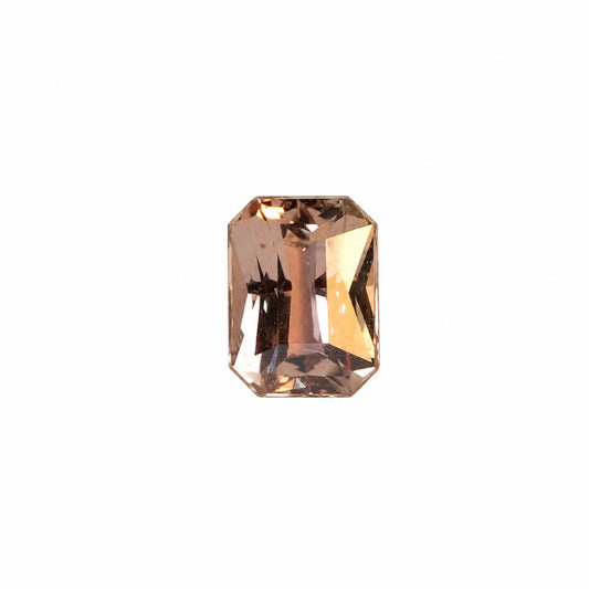 2.07 ct natural unheated brown pink sapphire, radiant cut